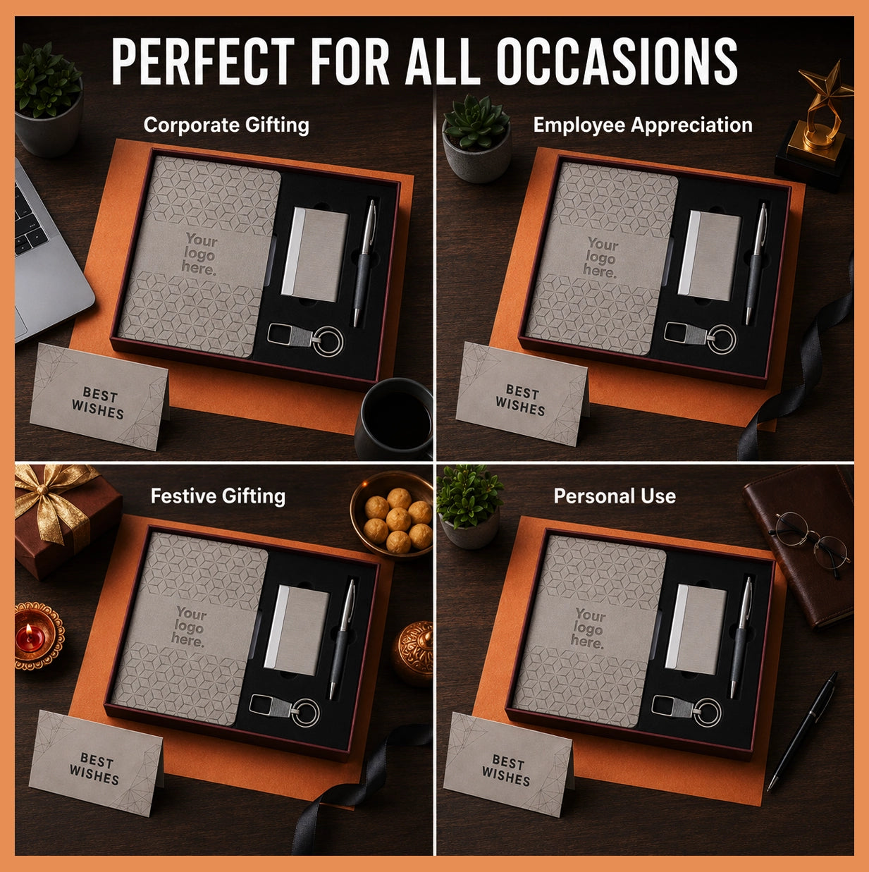 Hexa Mark Hardbound corporate gift set shown for corporate gifting, employee appreciation, festive gifting and personal use