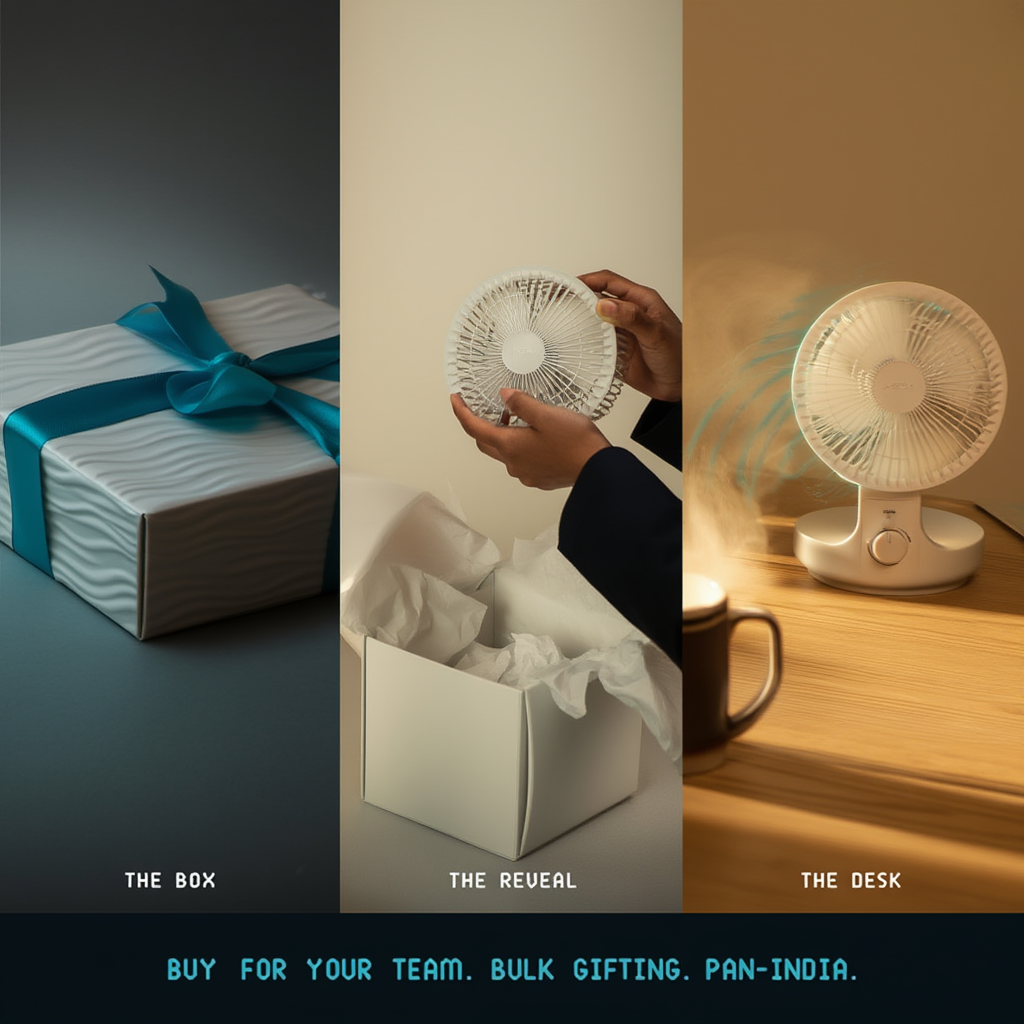 Silent Desk Fan with 120° Auto-Swing