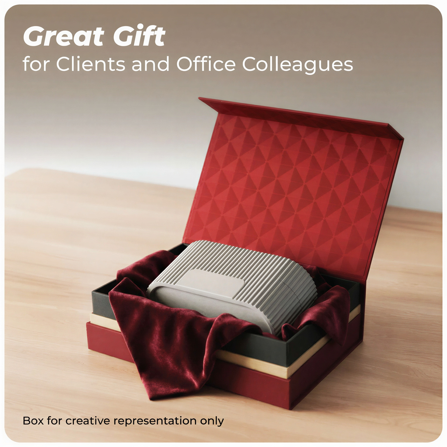 Premium Spin Cement Desk Organizer