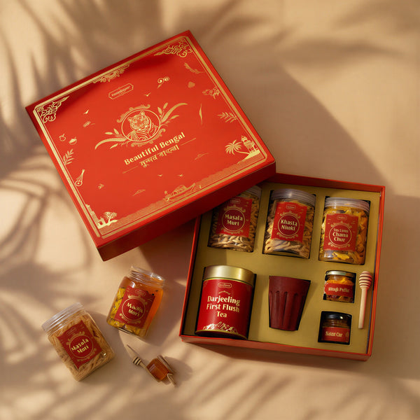 Inside the Beautiful Bengal Box — curated Bengal gift hamper for corporate and festival gifting by The Happiness Story Kolkata