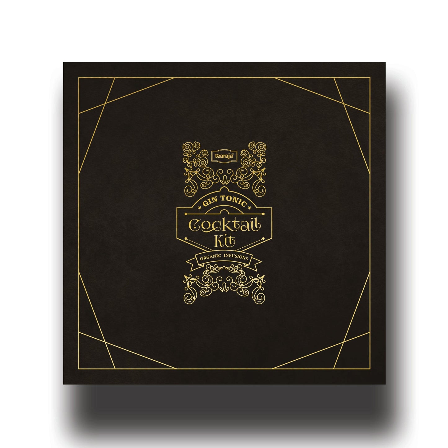 Black cocktail kit box with gold text and design on a white background