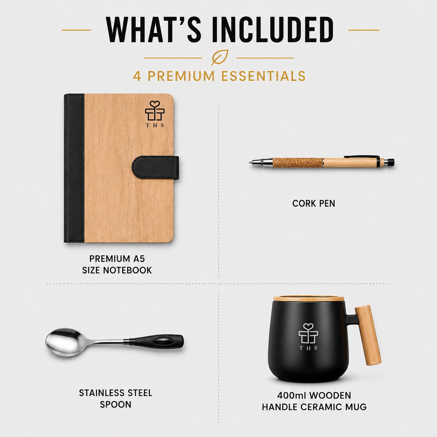Eco Wooden 4-in-1 Corporate Gift Hamper