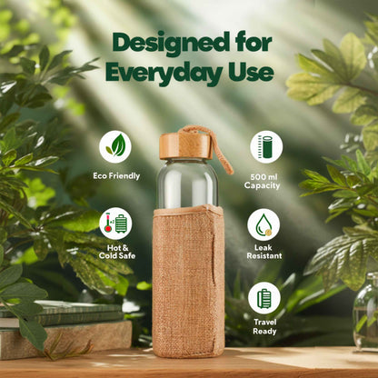 Glass Bottle with Jute Sleeve