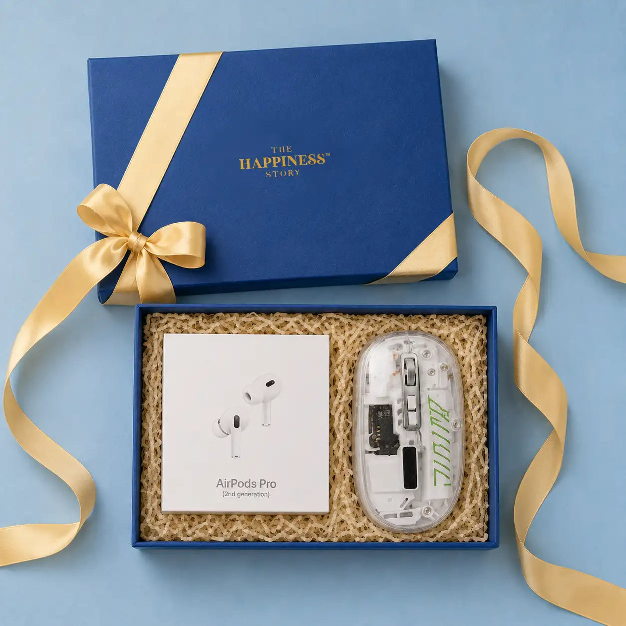 Untethered — Wireless Tech Gift Hamper | Apple AirPods Pro 3, Transparent Wireless Mouse & Our Written Genuineness Guarantee