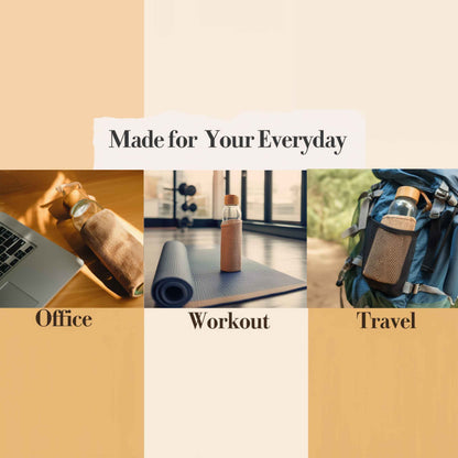 Glass Bottle with Jute Sleeve