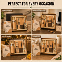 Elastic Cork Quadro gift set for corporate gifting, employee appreciation, festive and personal use with sustainable recycled materials