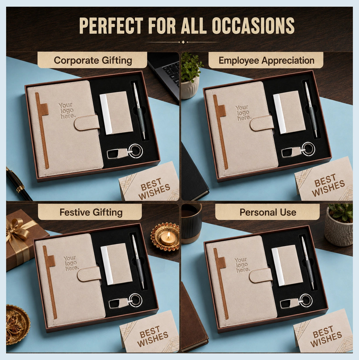 Canvas Note diary gift set for corporate gifting, employee appreciation, festive Diwali gifting and personal use