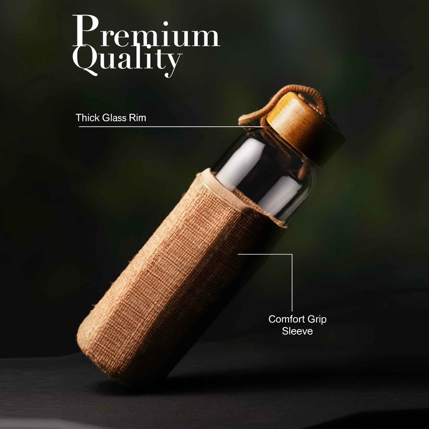 Glass Bottle with Jute Sleeve