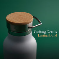 Precision-fit bamboo cap with stainless steel handle—designed for comfort, grip, and durability.