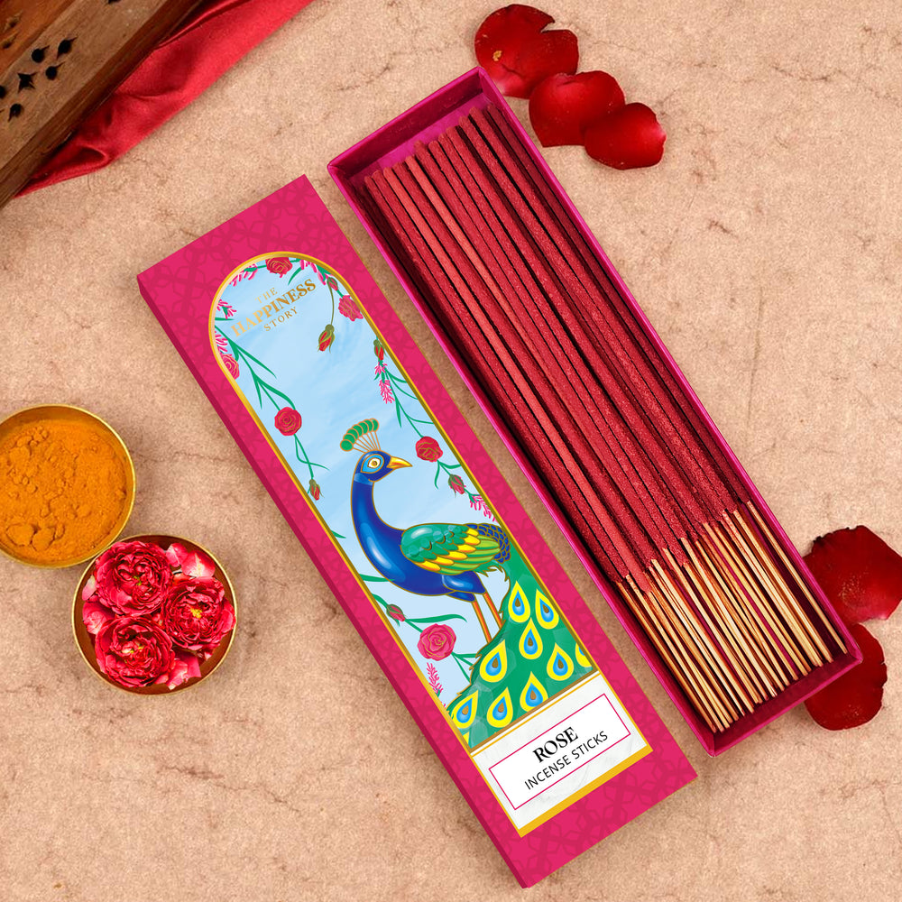 Rose-Scented Incense Sticks (40 Sticks)