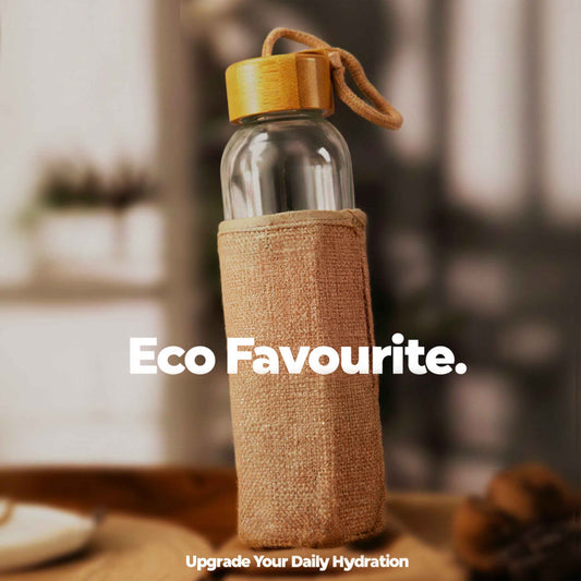 Glass Bottle with Jute Sleeve