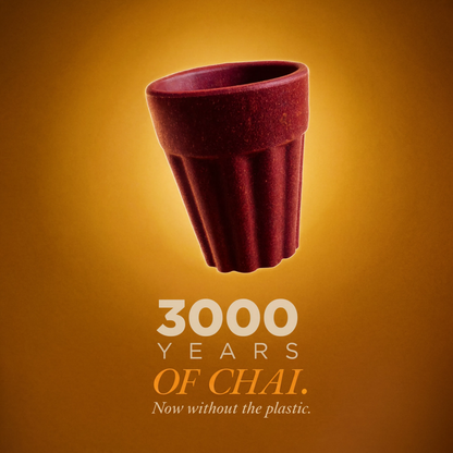 Kulhad Chai Cup Set of 4 | Rice Husk | 100ml Eco Cups