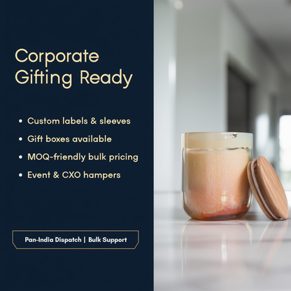 Hand-Poured Scented Candle in Glass Jar with Wooden Lid