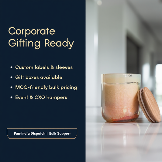 Hand-Poured Scented Candle in Glass Jar with Wooden Lid