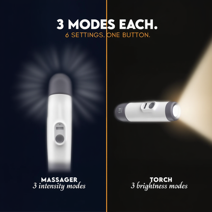 Rechargeable Torch with Massager | 2-in-1 Gadget