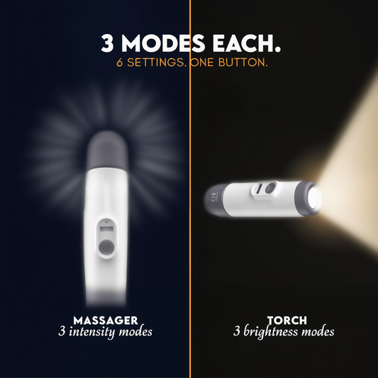 Rechargeable Torch with Massager | 2-in-1 Gadget