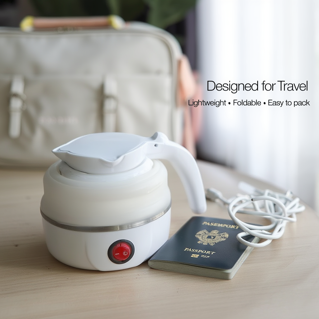 Foldable Electric Travel Kettle & Cook Pot – 0.6L