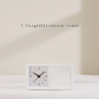 Custom Desk Table Clock with Pen Stand (Tabletop)