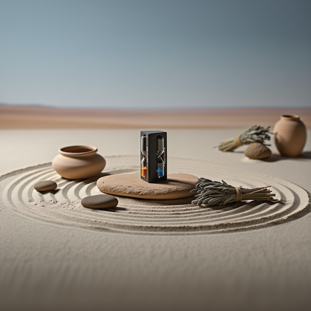 Four-Sided Sand Timer with Glass Chambers (1–10 Minutes)