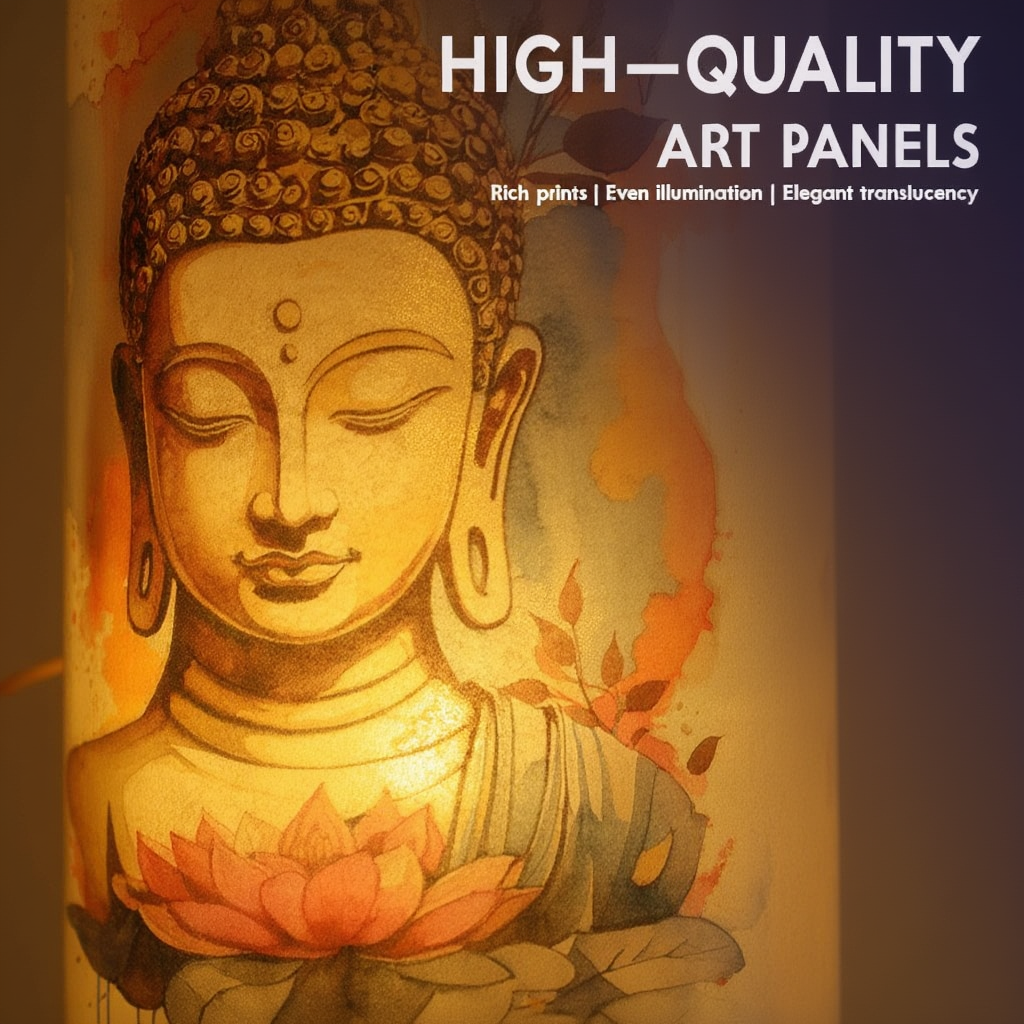 Customizable Artistic Tabletop Night Lamp – 4-Sided Panel Design