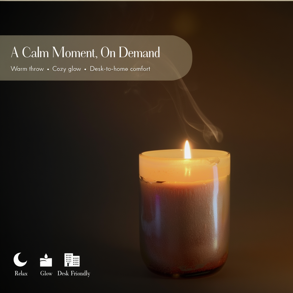 Hand-Poured Scented Candle in Glass Jar with Wooden Lid