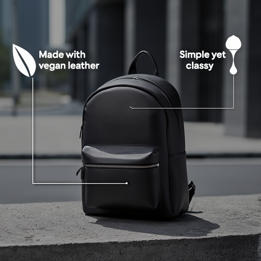 POLICE Laptop Backpack – Vegan Leather & Premium Finish