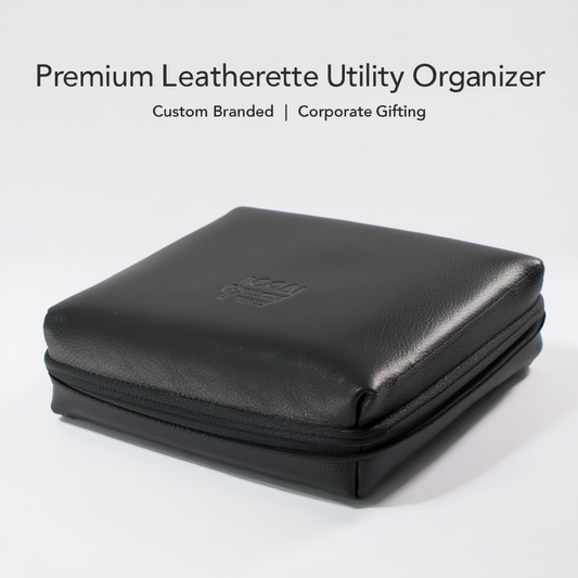 Leatherite Utility Organizer Pouch – Hand-Stitched | Custom Branded Corporate Gift