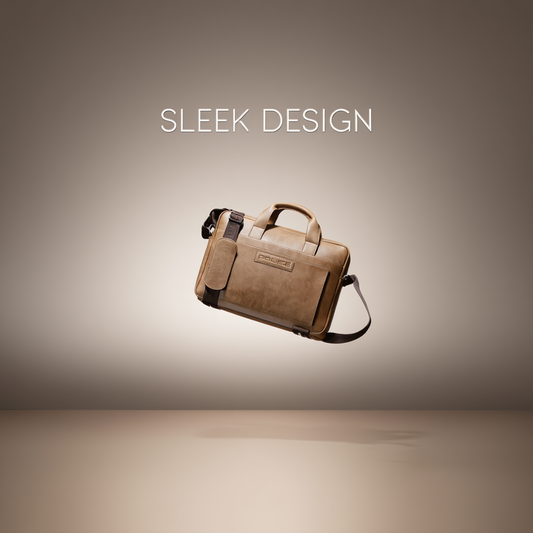 Police Premium Distressed Vegan-Leather Laptop Briefcase