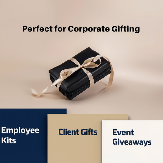 Leatherite Utility Organizer Pouch – Hand-Stitched | Custom Branded Corporate Gift