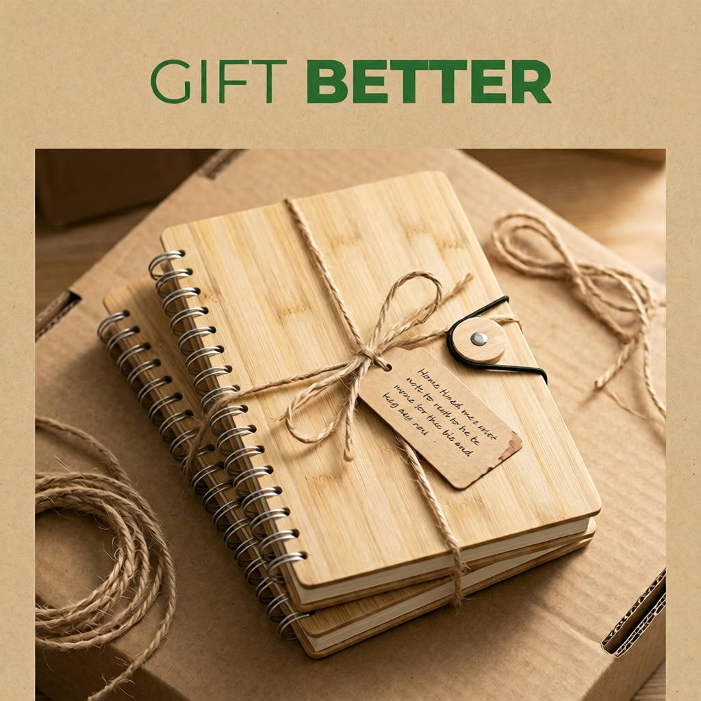 Eco Friendly Bamboo Notebook
