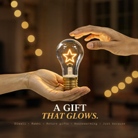 Rechargeable Decorative Bulb with Star Filament