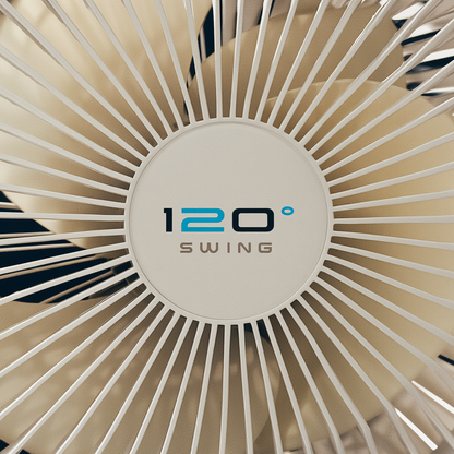 Silent Desk Fan with 120° Auto-Swing
