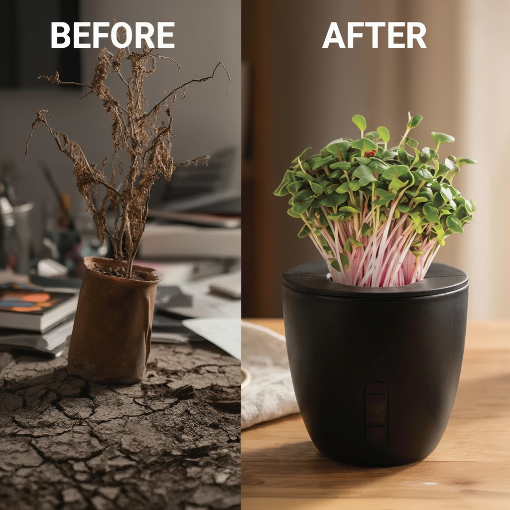 Self Watering Plant Pot with Water Level Indicator