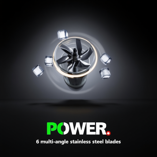 Portable Personal Blender with USB-C Charging | 500ml Rechargeable Smoothie Maker |