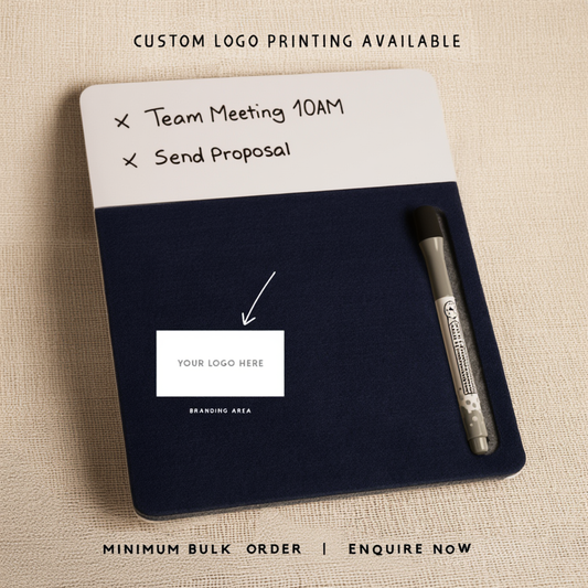 Smart 2-in-1 Eco Felt Mouse Pad with Erasable Writing Board & Whiteboard Marker |28×22 cm