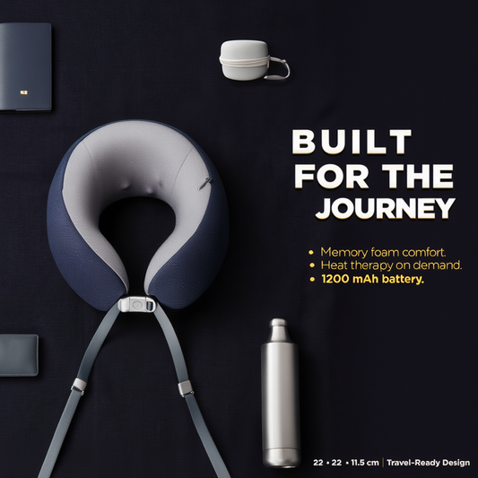 Neck Pillow with Built-In Massager & Heat Therapy