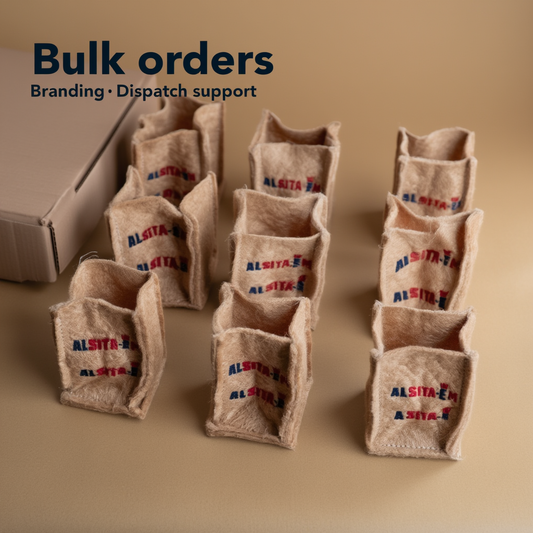 Jute Pen Stand (Square) – Hand-Stitched Desk Organizer