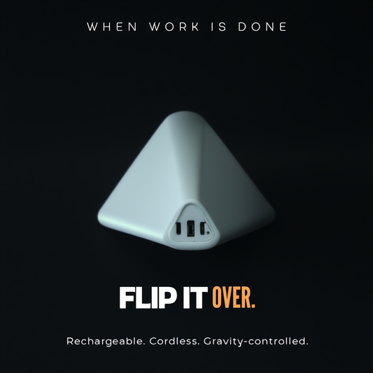 Gravity Sensor Flip LED Lamp with 3 Brightness Modes & Feather Touch