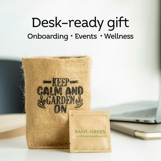 Mini Jute Planter Grow Kit – Eco-Friendly Seed Gift for Corporate & Bulk Gifting (Custom Logo & Branding)