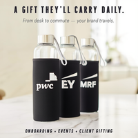 Glass Bottle with Neoprene Sleeve & Strap Lid