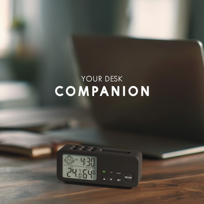 Digital Desk Clock with Decision Maker, Temperature & Humidity Display.