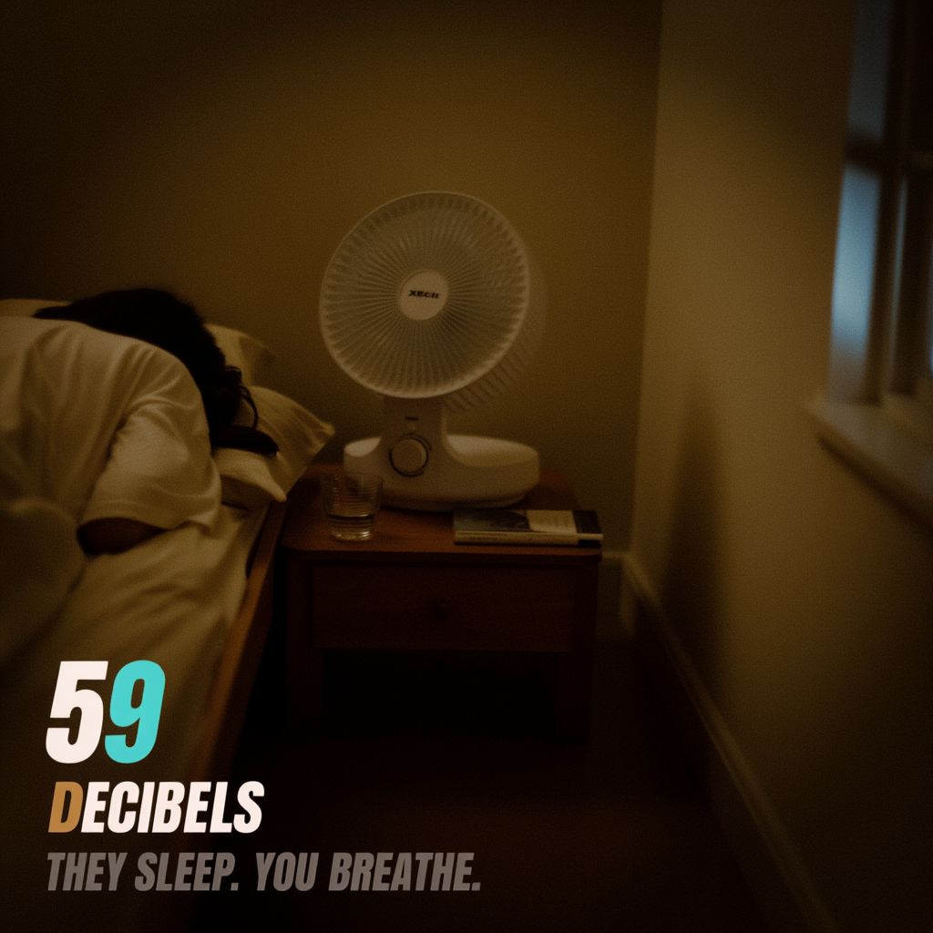 Silent Desk Fan with 120° Auto-Swing