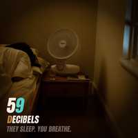 Silent Desk Fan with 120° Auto-Swing