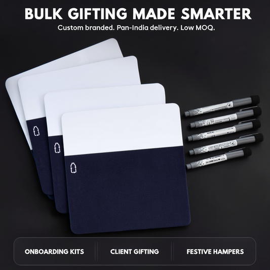 Smart 2-in-1 Eco Felt Mouse Pad with Erasable Writing Board & Whiteboard Marker |28×22 cm