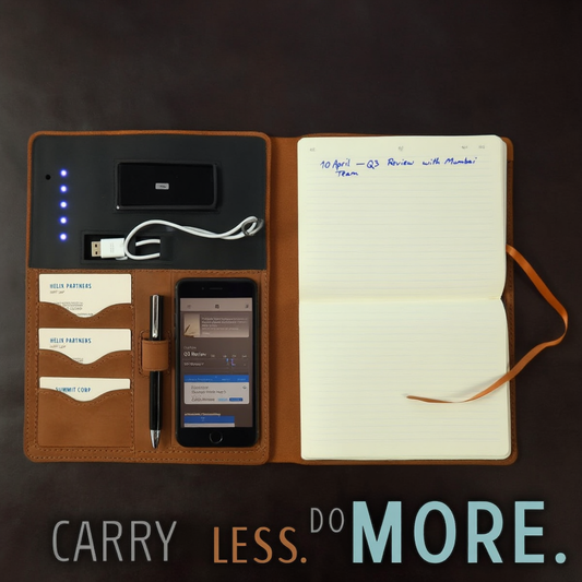 Power Bank Notebook | 8000mAh, 15W Wireless Charger