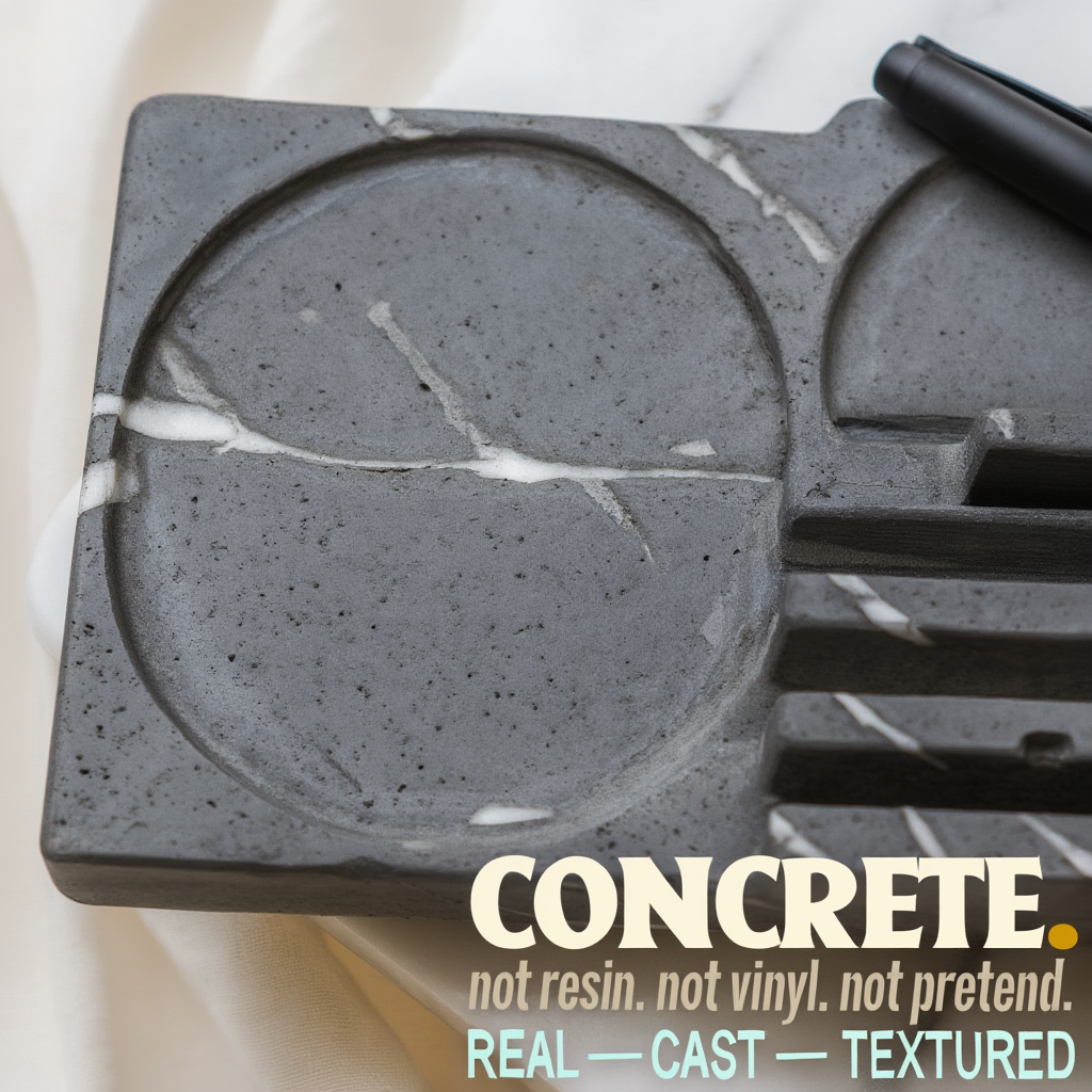 Concrete Desk Organiser for Office