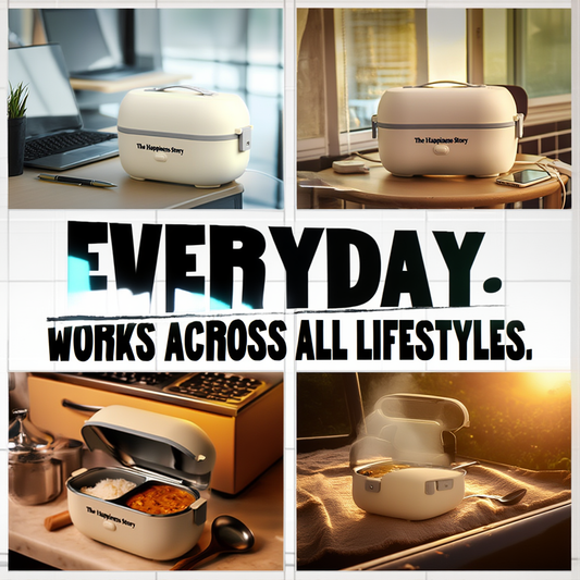 Electric Lunch Box with Steam Heating & 304 Steel Containers