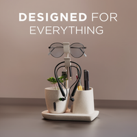 Multifunctional Desk Organizer with Plant Pot, Pen Holder & Stand
