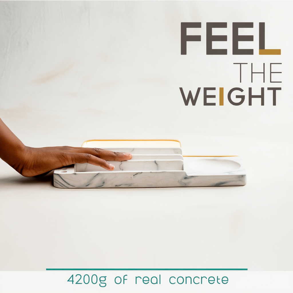 Concrete Desk Organiser for Office