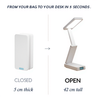 Foldable & Rechargeable LED Desk Lamp with Digital Clock